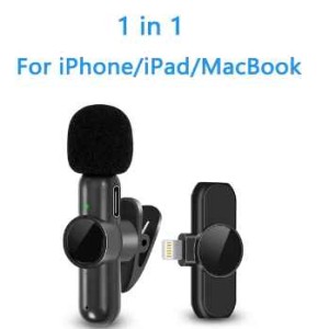 2.4G Wireless Microphone Noise Cancelling Audio Video Recording for iPhone