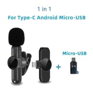 2.4G Wireless Lavalier Microphone Noise Cancelling for Android/Xiaomi/Samsung